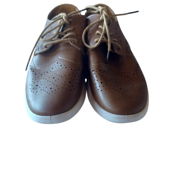 Steve Madden Shoes Loafers Lace up Men's Size 5 Women's 8 Brown Laser Cut Design - Picture 2 of 8